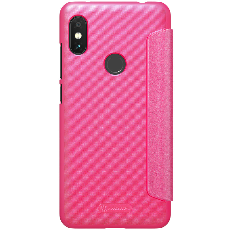 NILLKIN Sparkle Flip Smart Sleep PU Leather Protective Case For Xiaomi Redmi Note 6 Pro