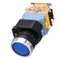 Excellway 22mm NO+NC Momentary Panel Mount DPST Control Push Button Switch AC220V