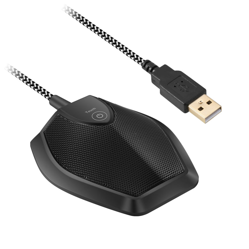 Yanmai G11 USB Wired Omnidirectional Condenser Microphone with Touch Mute Button for Business Conference