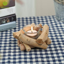 Wooden Candle Holder Home Room Decorations Ornament