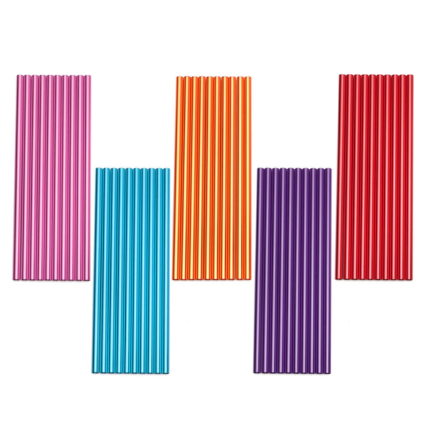 10Pcs/Set Aluminum Drinking Straw Straws Reusable Slurpee Cocktail Drinking Straw Party Supplies