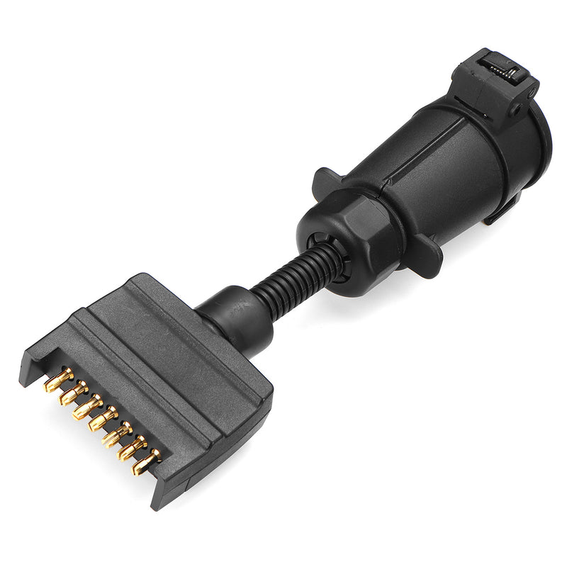 7 Pin Flat Male To 7 Pin Round Female Trailer Adapter Electric Towing Converter