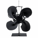 1500RPM 4/5 Blades Stove Fan Silent Fireplace Fire Heat Powered Saving Eco Fan No Electricity & Battery