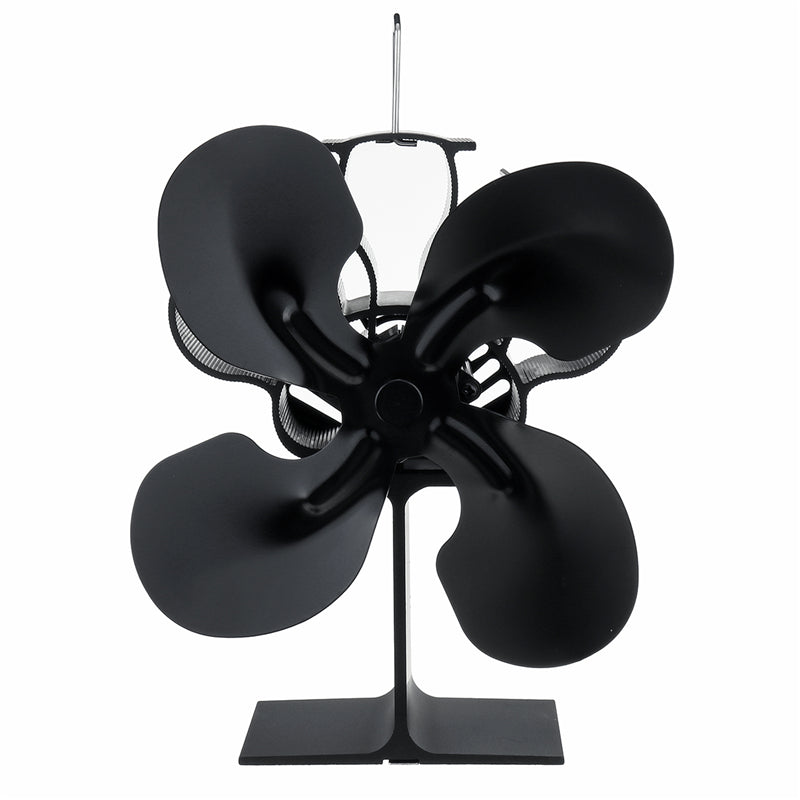 1500RPM 4/5 Blades Stove Fan Silent Fireplace Fire Heat Powered Saving Eco Fan No Electricity & Battery