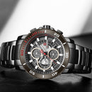 NAVIFORCE NF9174 Military Style Full Steel Men Wrist Watch Calendar Waterproof Quartz Watch