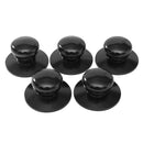 5Pcs Black Plastic Cover Handles Knobs For Pot Saucepan Kettle Lid