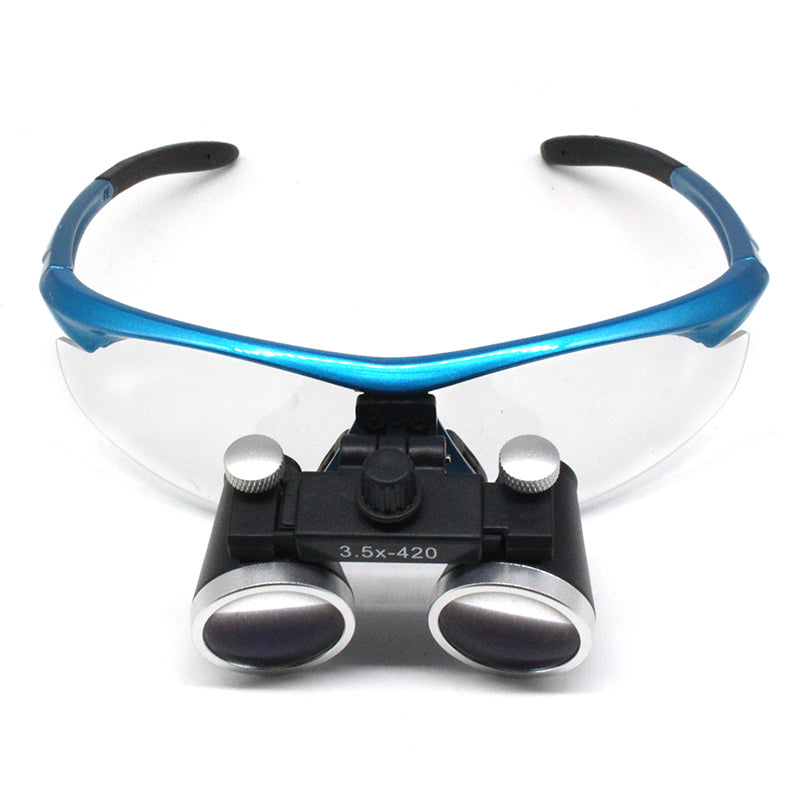 2.5X/3.5X Magnification Binocular Dental Loupe Surgery Surgical Magnifier with Headlight LED Light Medical Operation Loupe Lamp