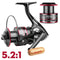 ZANLURE 12BB Spinning Fishing Reel 12BB Metal Spool Folding Arm Left Right 5.2:1