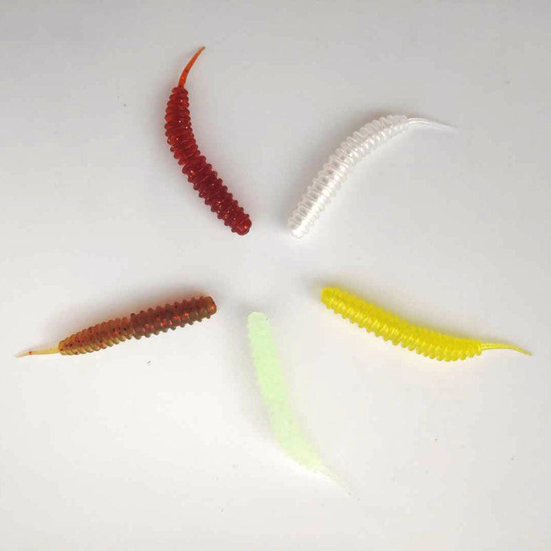 ZANLURE 10Pcs/Set 6cm 1.4g Silicone Soft Fishing Worm Baits Artificial Pesca Spiral Bass Fishing Lure