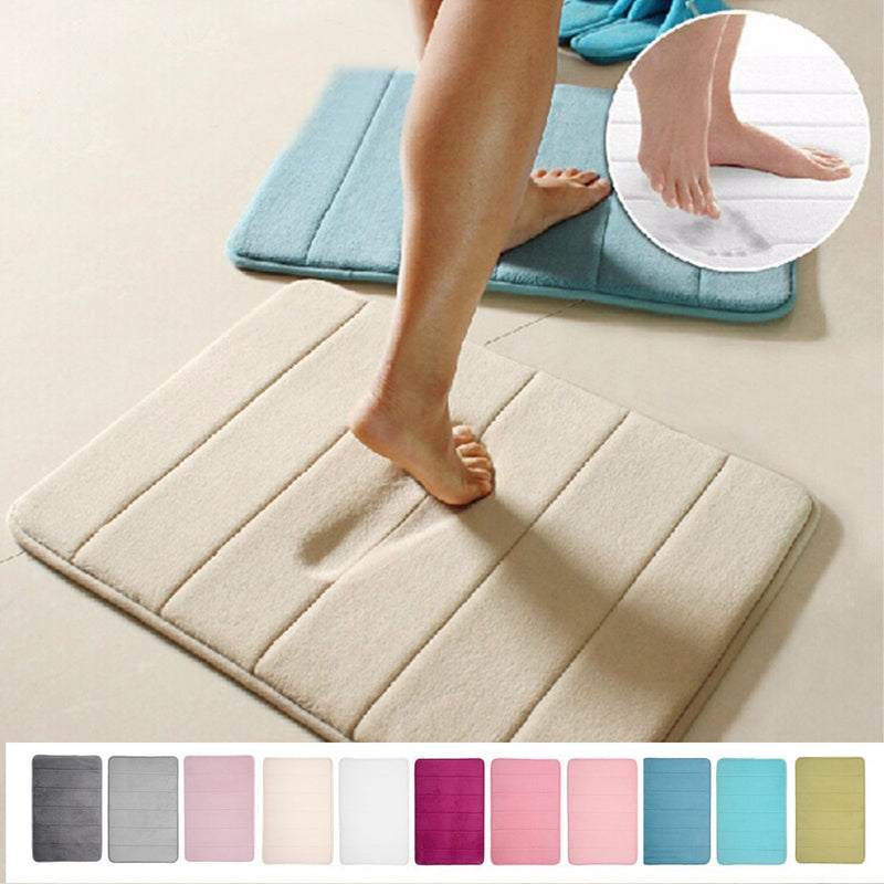 Memory Foam Absorbent Soft Floor Mats Non-slip Rugs Bath Bathroom Bedroom Carpet