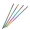 Stainless Steel Drinking Straws Rainbow Multi-colored Straw Reusable Drink Straw with Cleaning Brush