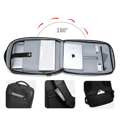 OUTWALK Fashional  Backpack Student & Men's Leisure Travel  Oxford Cloth Laptop Bag