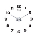 Large 3D Number Mirror Wall Sticker DIY Home Decor Big Watch Art Clock Wall Clock