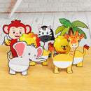 7/8Pcs Woodland Animal Honeycomb Center 3D Table Party Themed Decorations