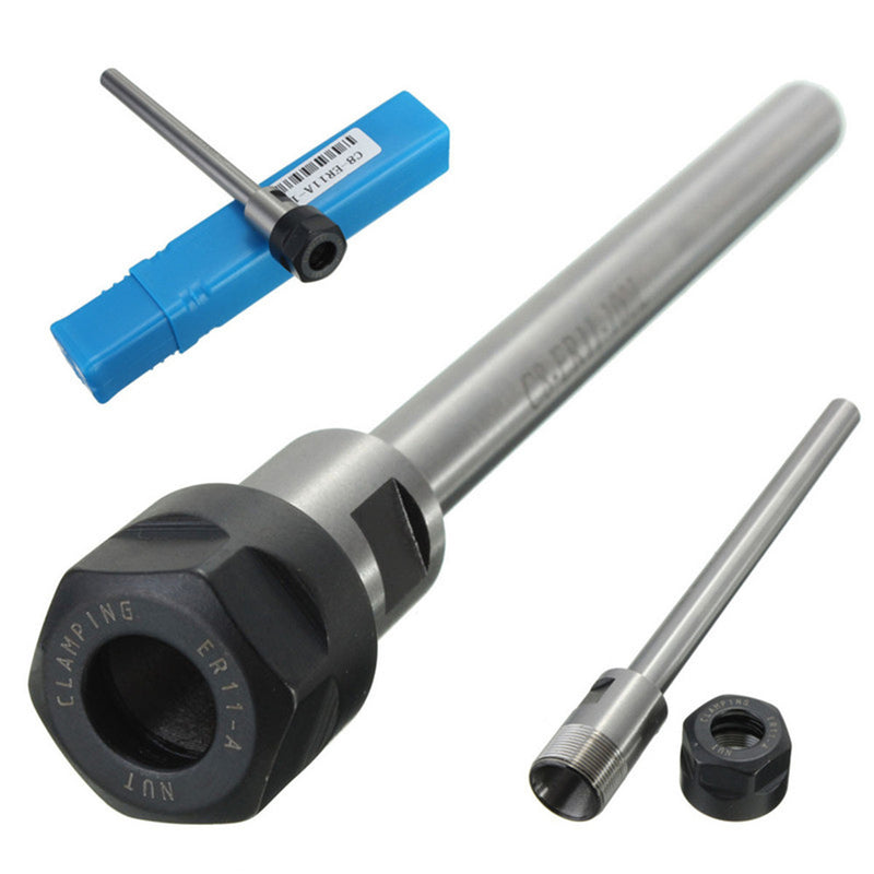 C8 ER11A 100L Collet Chuck Holder Straight Shank CNC Milling Lathe Extension Rod Lathe Tools