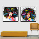 Miico Hand Painted Combination Decorative Paintings Girl Portrait Wall Art For Home Decoration