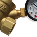 DN15 1/2' Inch Brass Water Pressure Reducing Regulator Reducer & Gauge Adjustable