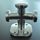 Cross Bollard Solid Polished 316 Stainless Steel for Boat Decks 80X80X60Mm