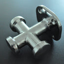 Cross Bollard Solid Polished 316 Stainless Steel for Boat Decks 80X80X60Mm