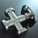 Cross Bollard Solid Polished 316 Stainless Steel for Boat Decks 80X80X60Mm