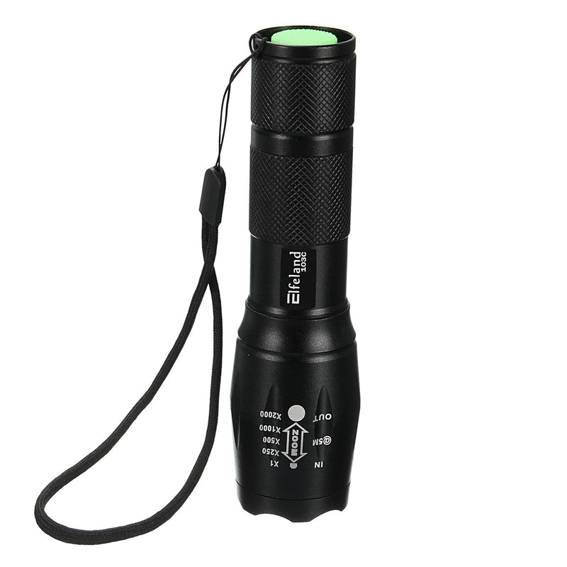 Tactical 90000LM T6 LED Flashlight Zoomable Torch Lamp 18650 Batt Charger Kit Set