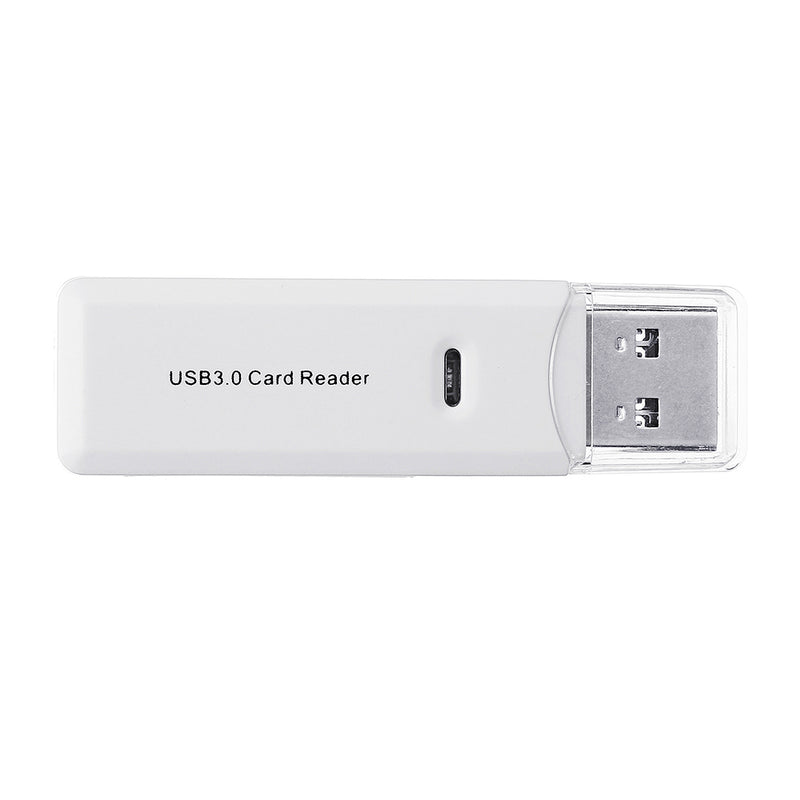 USB 3.0 High Speed Multifunctional TF SD Card Reader Black White