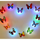 Miico Beautiful Butterfly LED Night Light Lamp With Suction Christmas Wedding Decor Sticker