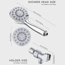 High-Pressure Handheld Shower Heads 5 Settings - 4 Inch Shower Head with Ho