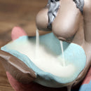 Mermaid Ceramic Incense Burner Backflow Glaze Censer Cone Holder Decor Crafts