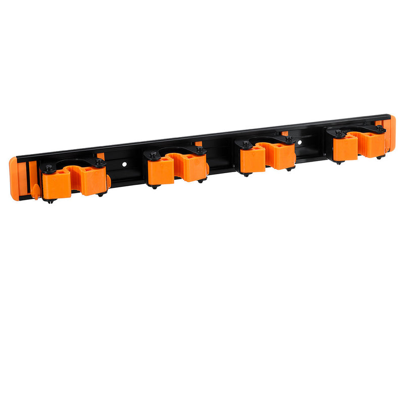 4 Position Mop and Broom Holder with 5 Hooks Multifunctional Mop Holder Tools Kit
