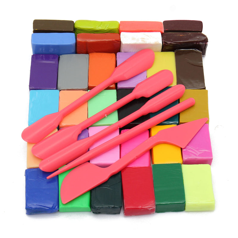 Baby Kids 3D Soft Handicraft Colourful DIY Oven Bake Polymer Clay Block Modelling Moulding Plasticine Tools Set