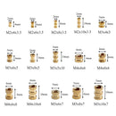 330Pcs Female Thread Knurled Nuts M2 M3 M4 M5 Brass Threaded Insert Round I F4F3