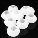 10Pcs White Round Paper Lantern Wedding Lamp Shade Party Lamp Cover Ceiling Decor