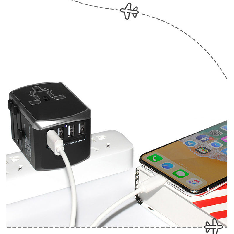 ZHUOLV LX-608C 4xUSB 2000W 8A Traveling Adapter Plug Universal Power Plug Multifunctional Change-over Plug