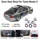 7PCS Door Seal Kit Soundproof Wind Noise Reduction Car Door Trim Moulding R
