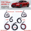 7PCS Door Seal Kit Soundproof Wind Noise Reduction Car Door Trim Moulding R