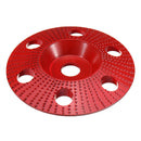 Drillpro 110mm Tungsten Carbide See Through Wood Shaping Disc Bevel Carving Disc with Hole 16mm Bore Sanding Grinder Wheel for Angle Grinder