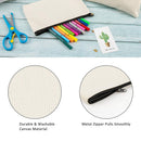 12 Pack Canvas Zipper Bags, Blank DIY Craft Pouches for Travel Cosmetic Mak P2G9