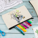 12 Pack Canvas Zipper Bags, Blank DIY Craft Pouches for Travel Cosmetic Mak P2G9