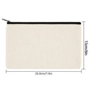 12 Pack Canvas Zipper Bags, Blank DIY Craft Pouches for Travel Cosmetic Mak P2G9