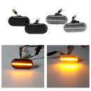 Pair LED Side Marker Lights Repeaters Turn Lamps Yellow for Renault Nissan Opel Smart