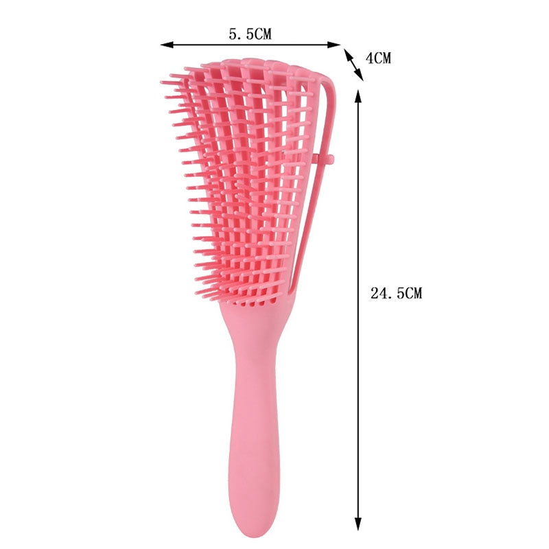 Pink Women Hair Scalp Massage Comb Hairbrush Wet Curly Detangle Hair Brush  X4U8