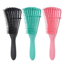 Pink Women Hair Scalp Massage Comb Hairbrush Wet Curly Detangle Hair Brush  X4U8