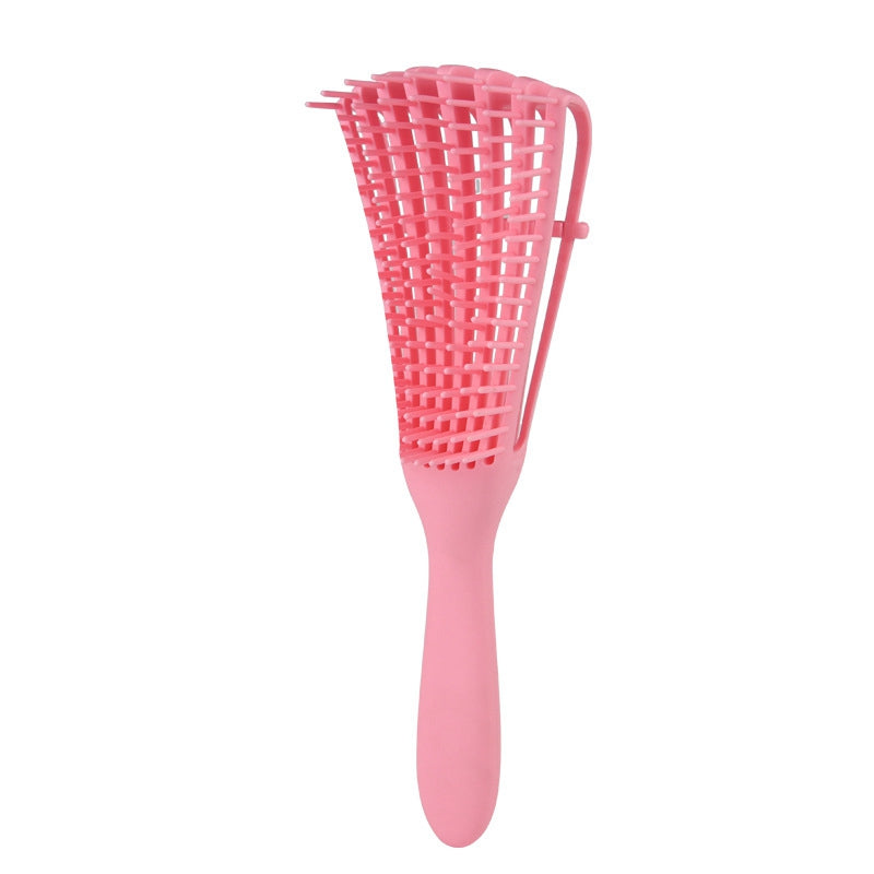 Pink Women Hair Scalp Massage Comb Hairbrush Wet Curly Detangle Hair Brush  X4U8