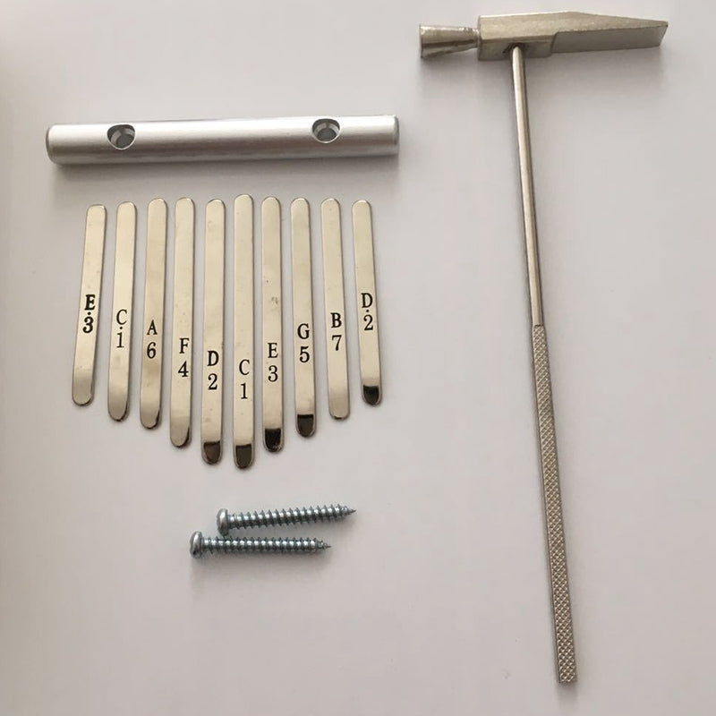 10 Key Kalimba Diy Kit Bass Wood Thumb Piano Mbira for Handwork Painting Pa