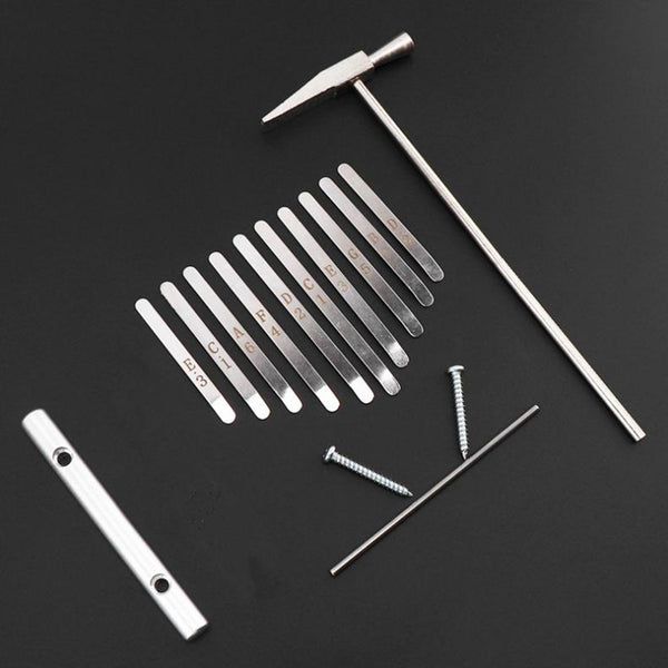 10 Key Kalimba Diy Kit Bass Wood Thumb Piano Mbira for Handwork Painting Pa