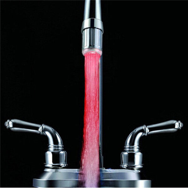 Temperature Sensor Control RGB Changing LED Water Faucet Tap Light for Kitchen Bathroom