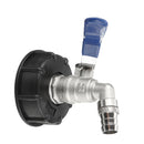 S60x6 2'' Brass IBC Tank Drain Adapter to 3/4'' Brass Garden Tap Hose Barb Coupler Coarse Thread Outlet Tap Connector Valve Fitting Parts for Home Garden