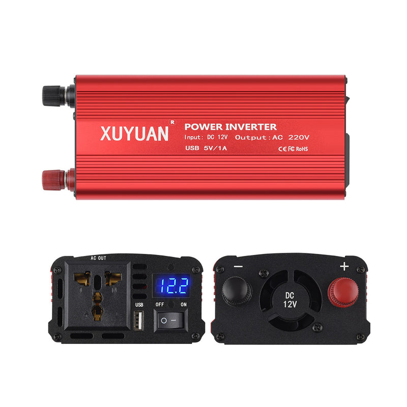 1300W Inverter DC to AC Car Inverter LED Display Modified Sine Wave Car Power Inverter Truck