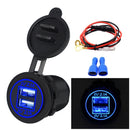 Universal Car Charger USB Vehicle 4.2A Output LED Waterproof Dual USB Port